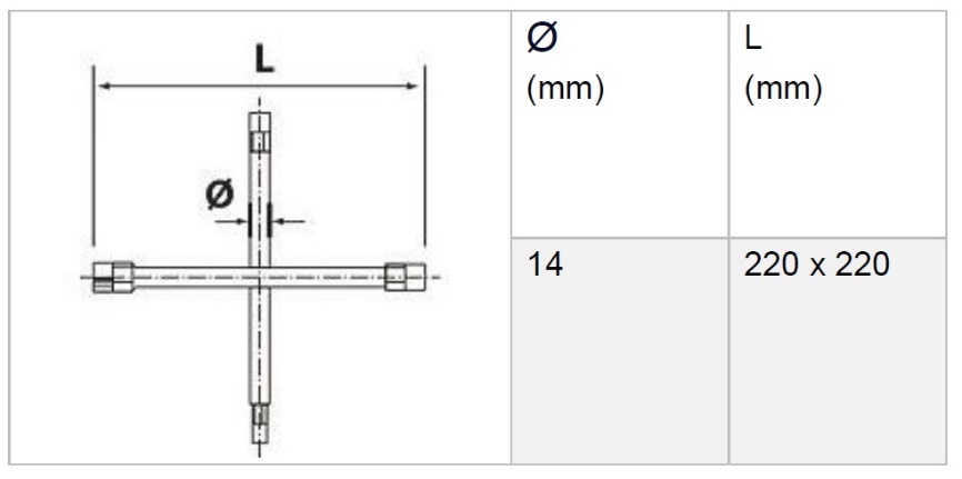 Cross Type Socket Wrench