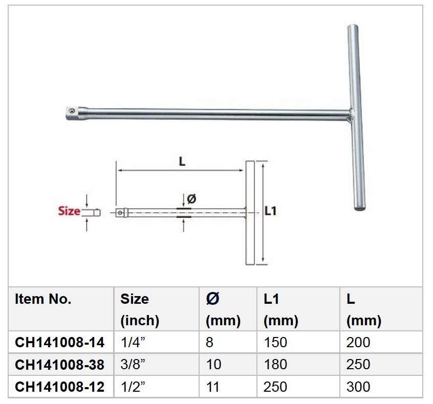 Fixed T type Adaptor Wrench