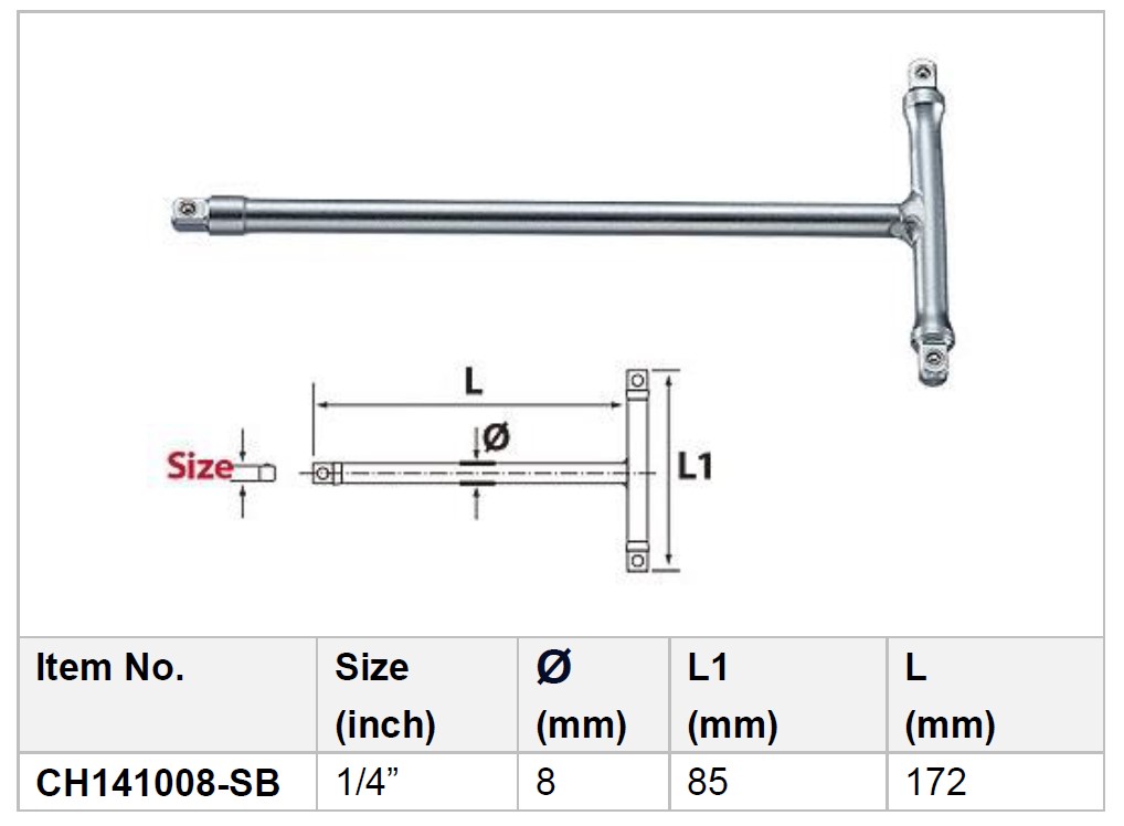 Fixed T type 3Way Adaptor Wrench