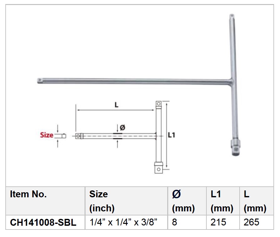 Fixed T type 3Way Adaptor Wrench