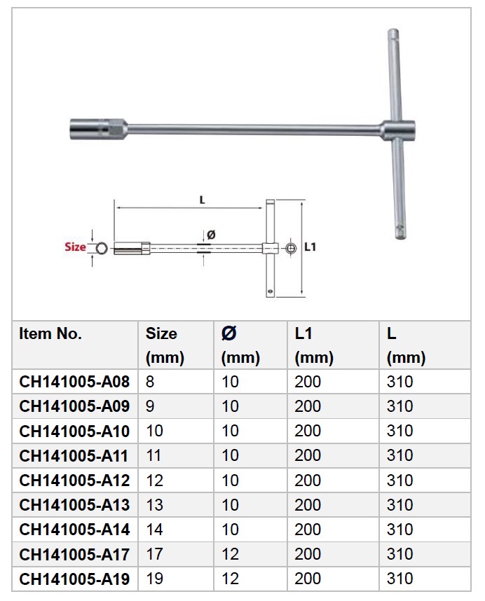 Extension T type Hex Point Socket Wrench