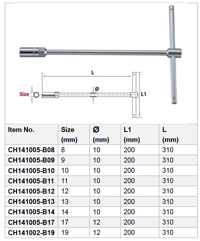 Sliding T Type Hex Point Socket Wrench