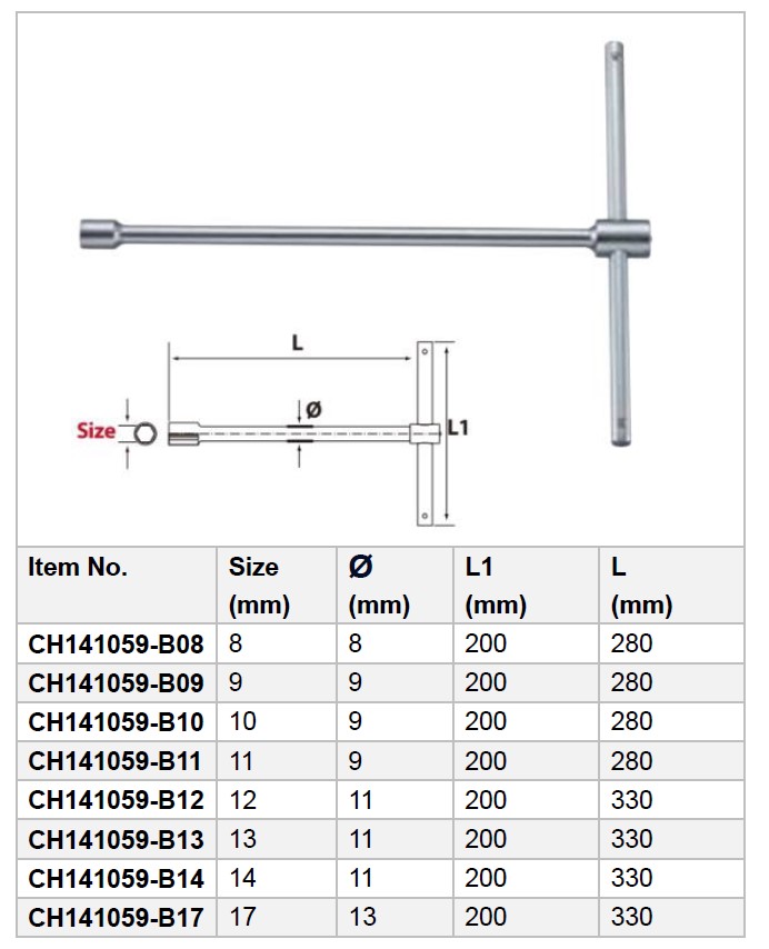 Sliding T type CR-V Socket Wrench