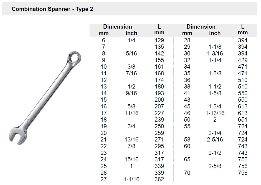 Combination Spanner - Type 2