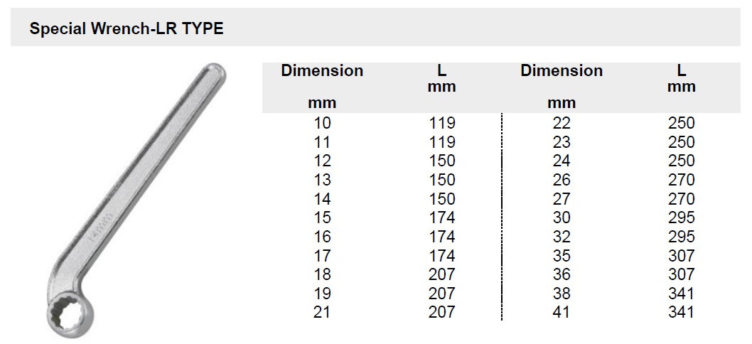 Special Wrench-LR TYPE