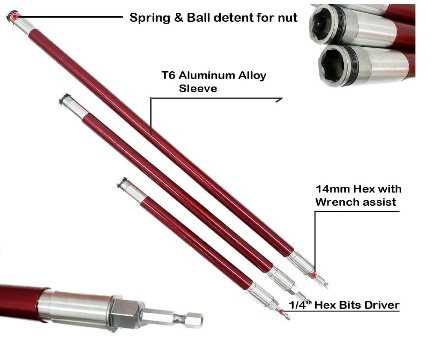 Hollow Shaft Power Nut Driver for Long Bolt/Threaded Rod Nut Driver P.A.T